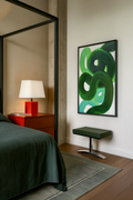 Whorl 09, original abstract expressionist painting on canvas by Sam Jaspersohn, painted with a handmade brush